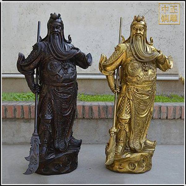 純銅鎏金關公像雕塑.jpg 純銅鎏金關公像雕塑.jpg